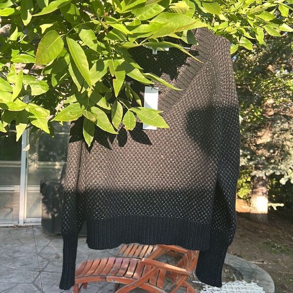 NWT Veronica Beard Mirnie Metallic V-Neck Sweater Relaxed Oversized XL - Picture 17 of 17